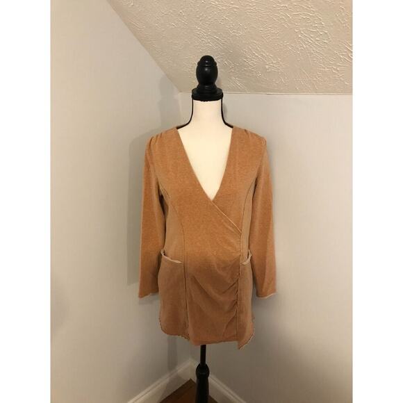 Sundance Catalog LouLou Brown Faux Wrap Tunic - Size Small - Picture 1 of 9